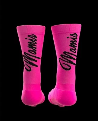 Solo Warrior "Mamis" 6"" 女式自行车压缩运动五颜六色的袜子 — 第 1/4 张图片