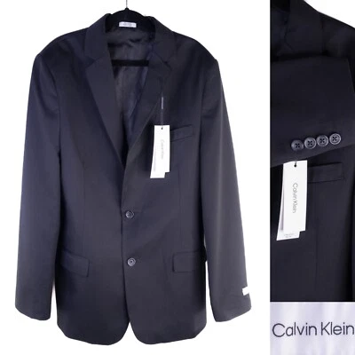 NUEVO Traje Blazer Chaqueta Calvin Klein Niño Calce Ajustado Talla 18 Negro Sólido Foto 1 de 4