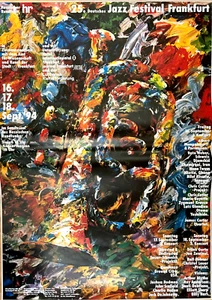 JAZZ  FESTIVAL FFM 1994 - DESIGN BY KIESER  orig. Concert Poster - DIN A0 xx - Picture 1 of 1