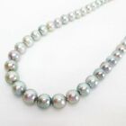 Pearl Necklace Silver Gray Clasp Hardware Accessory Used
