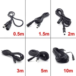 0.5-10m DC male to female Plug Power Cable Extension Cord Adapter 5.5x2.1mm - Picture 1 of 6