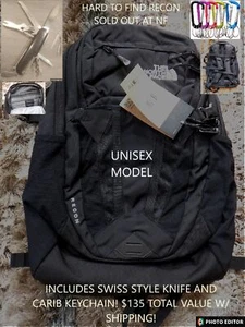 HTF/NEW BLACK NORTH FACE RECON COMPUTER/HYDRATION DAY/SCHOOL BACKPACK + BONUSES - Picture 1 of 10