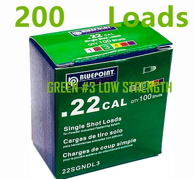 200 Level-3 Green Loads for Ramset Dewalt PAT Tools/PAT Fastening Fastener Tool - Image 1 of 4