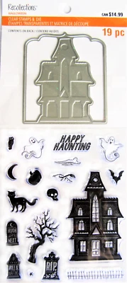 Halloween Haunted House Clear Stamp and Die Set by Recollections 638304 NEW! - Image 1 of 4