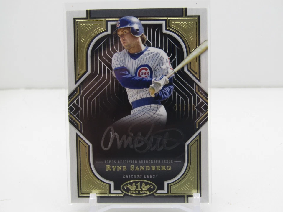 RYNE SANDBERG 2023 TOPPS TIER ONE AUTOGRAPH AUTO #01/10! CHICAGO CUBS!! - Image 1 of 2