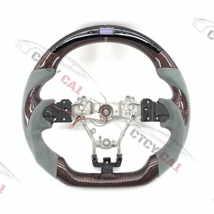 Custom Carbon Fiber Steering Wheel For Subaru WRX STI 15-22/Alcantara/LED on top - Picture 1 of 9