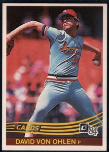 1984 Donruss MLB Baseball Trading Cards With Rookies Pick From List 201-450