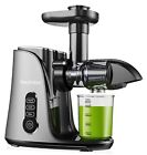 Touch Led Display Masticating Juicer Machines Vegetable And Fruit Cold Grey