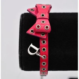 Pulsera Christian Dior Vintage Lazo Lo último Barbie Rosa Charol Firmado BinO - Imagen 1 de 12
