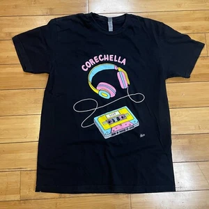 2019 Corechella Concert Short Sleeve Crew Neck Black T Shirt Men Sz M - Picture 1 of 5
