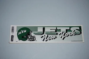 Vintage Team NFL New York Jets 3" x 10.75" NFL Bumper Sticker - Picture 1 of 1