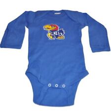 Kansas Jayhawks Two Feet Ahead Infant Baby Blue Long Sleeve Creeper Outfit