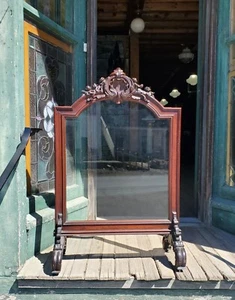 VICTORIAN ROCOCO ROSEWOOD FIRE SCREEN - Picture 1 of 12