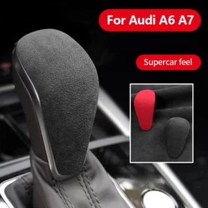 Suede Gear Shift Knob Cover Trim Fits For Audi A6 A6L A7 2015 2016 2017 2018 - Picture 1 of 18