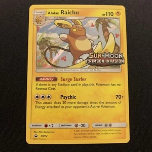 Alolan Raichu SM72 Vorabversion Promo Neuwertig - Holo Pokémon Karte - Purpurrote Invasion - Bild 1 von 2