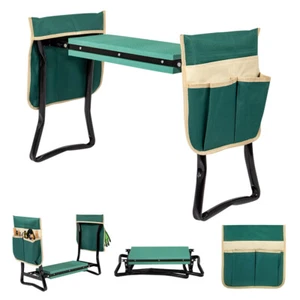 Foldable Garden Kneeler Kneeling Bench Stool Soft Cushion Seat Pad & Tool Pouch - Picture 1 of 13