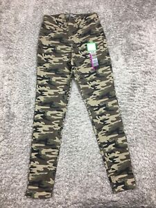 NOBO High Rise Skinny Jeans Womens Size 5 Juniors Green Camo Stretch