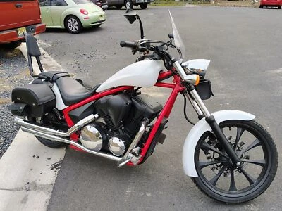 Passenger Black Backrest Sissy bar W pad Fit Honda Fury VT1300CX 10-22 1.25" - Image 1 of 4