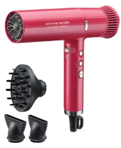 Pro-One Aerolite Hairdryer Ionic & Ceramic + 3 Nozzles - Pink Diamond - Picture 1 of 1