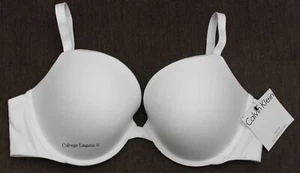 NUEVO CON ETIQUETAS Calvin Klein QP1428 ""Forma de mujer"" Push Up, Camiseta, Sujetador de Microfibra, Blanco - Imagen 1 de 6
