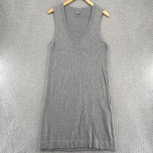 J Crew Dress Women Medium Gray Wool Cashmere Blend Sweater Scoop Neck Shift Mini - Picture 1 of 10