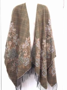ACCESSORY STREET Size L XL Cape Poncho Wrap Fringe Washable Acrylic NEW - Picture 1 of 2