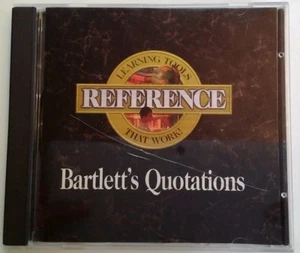 Bartlett's Quotations CD-ROM Vintage Software RARE VHTF Retro Tech - Picture 1 of 5