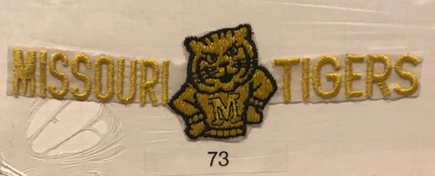 University of MISSOURI TIGERS ~ VINTAGE NEW ~ Sewn Text Patch NCAA College Cover