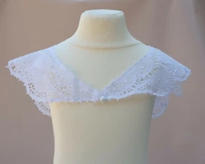 Princess Diana Detachable Collar / Floral Cotton Removable Collar Handmade Lace - Picture 1 of 24