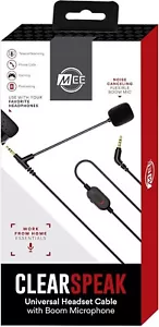 MEE audio ClearSpeak Universal Headset Cable with Boom Microphone, Black 1.8m - Picture 1 of 5