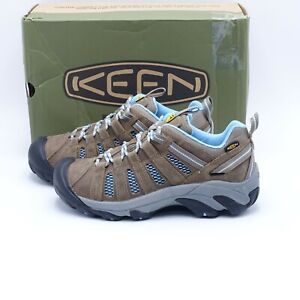 Size 8 Women's KEEN Voyageur Hiking Shoes 1011523 Brindle/Alaskan Blue