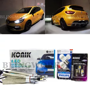KONIK H7 LED Kit Low Beam REGO Reverse Light for Renault Clio MK4 RS200 Phase 1 - Picture 1 of 12
