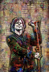 MARK LANEGAN SCREAMING TREES Tribute 8x12in Poster, Mark Lanegan Art Free Ship - Picture 1 of 6