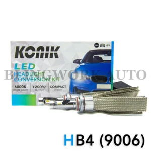 KONIK LED HB4 9006 +200% 6000K White Fog Head light for CJ CF Lancer EVO X 10 - Picture 1 of 8
