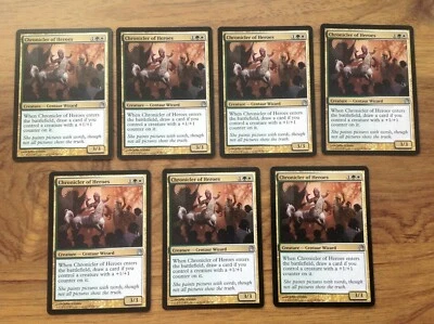 MTG Theros 7 x  Chronicler of Heroes . Free UK Postage - Image 1 of 3