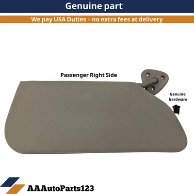 1995-05 Chevy Cavalier Pontiac Sunfire Sunvisor Passenger RH Shade Pair OEM Gray - Image 1 of 4