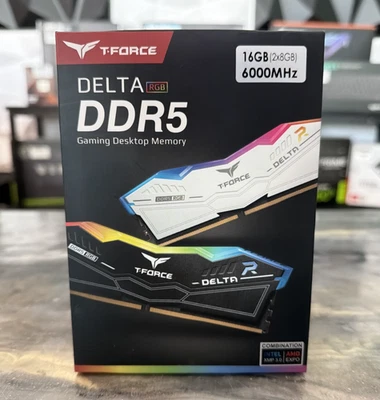 T-Force Delta RGB DDR5 16GB Kit (2x8GB) 6000MHz - White - Image 1 of 2