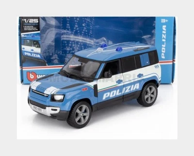 BURAGO 18-21111-POL LAND ROVER NEW DEFENDER 110 POLIZIA 2020 - LIGHT BLUE 1/25 - Immagine 1 di 2