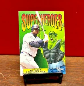 1998 SKYBOX DUGOUT AXCESS SUPERHEROES #10 Mo Vaughn @ Incredible Hulk - Picture 1 of 2