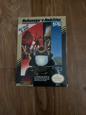 NINTENDO NES NOBUNAGA'S AMBITION KOEI COMPLETE W/ BOX & INSTRUCTIONS & Poster - Image 1 of 4