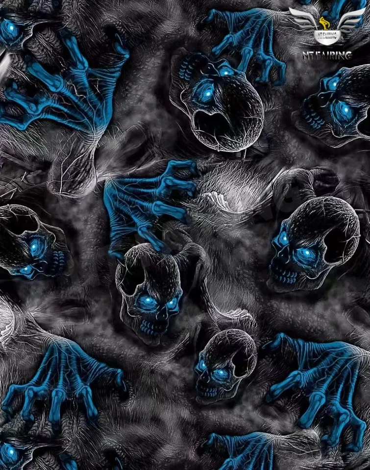 Carenado pintado calavera azul inyección GL apto para Kawasaki 2000-2025 Ninja ZX6R Foto 1 de 1