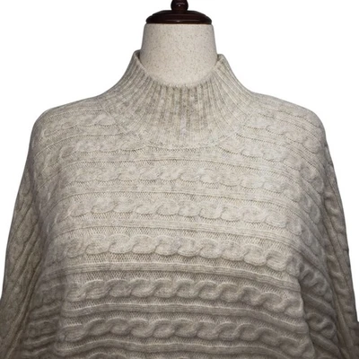 Suéter Marc New York Grueso Tejido 3X-Beige Avena Cuello Simulado, Manga Kimono Foto 1 de 4