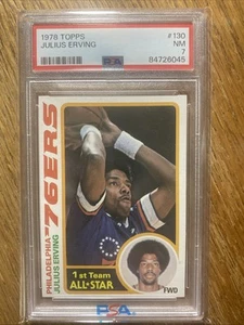 1978 Topps Basketball Julius Erving #130 PSA 7!! - Picture 1 of 15
