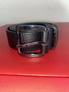 Calvin Klein Mens Black Leather Belt 40” - Picture 1 of 10