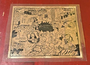 Fumetto militare americano vintage 1943 Remember Fort Sill 10,5" x 13" - Foto 1 di 8