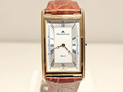 VINTAGE LUXURY TANK SWISS 42x24mm MEN GOLD PLATED QUARTZ WATCH "MAURICE LACROIX" - Image 1 of 4