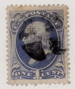 1870 US SC 134A 1c Benjamin Franklin, I Grill - Used F/VF - Picture 1 of 3