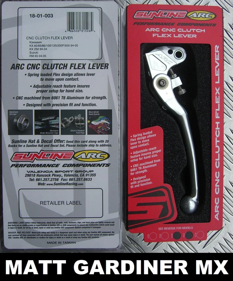 Sunline Motocross Arc Cnc Kupplungsflexhebel Kawasaki Kx Kxf Rm - Bild 1 von 1
