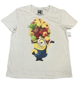 Despicable Me Minion Fruit Hat Beige T-Shirt Juniors Size XL - Free Shipping! - Picture 1 of 3