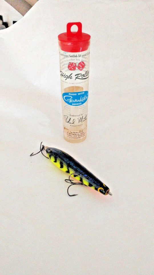 ROLAND MARTIN - HIGH ROLLER - CRANKBAIT - 4,25" Top Water - Fire Tiger - Raro Foto 1 de 1